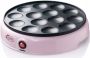 Bestron poffertjesmaker in retro-design electrische poffertjespan met antiaanbaklaag & indicatielampje Sweet Dreams 800 W roze - Thumbnail 3