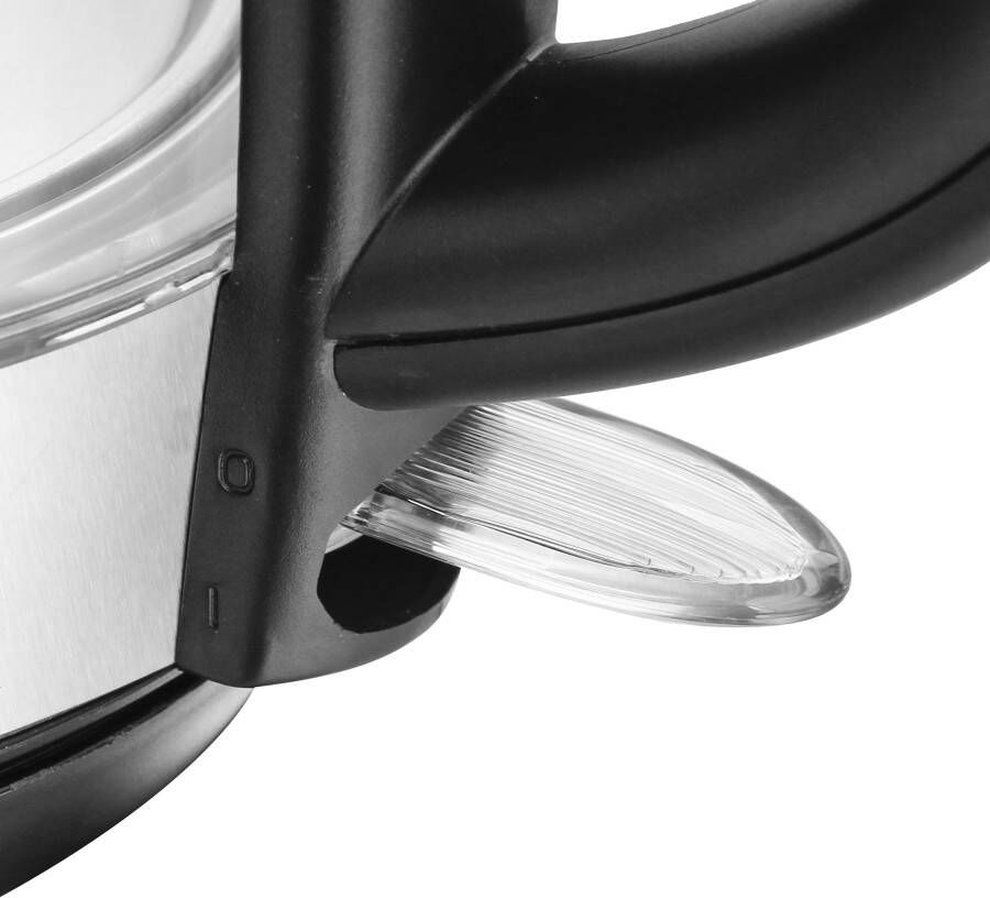 Emerio WK-125145 Glazen waterkoker 1 2 liter 2200 watt led-binnenverlichting 360° basis borosilicaatglas BPA-vrij
