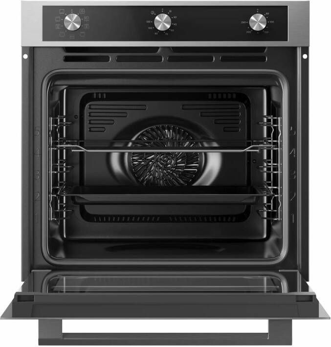 Inventum IOH6072RK Inbouw combi-oven Hetelucht Grill 72 liter 60 cm hoog Tot 250°C Zwart RVS - Foto 2