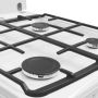 Inventum VFG6020GWIT Vrijstaand gasfornuis Elektrische oven 4 kookzones 60 cm 62 liter Wit Zwart - Thumbnail 4