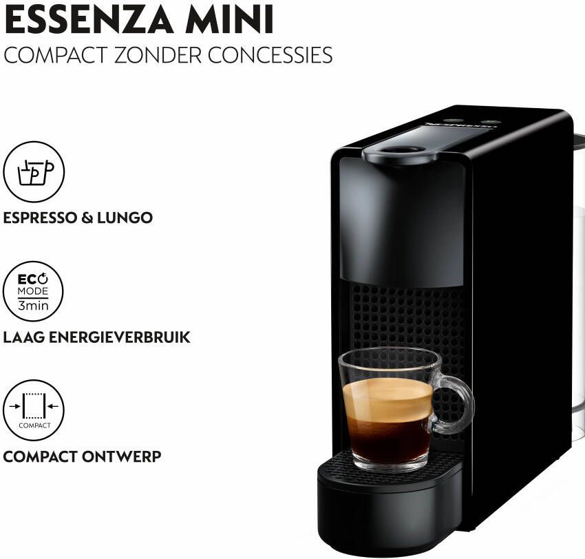 Krups Nespresso Essenza Mini XN1118 Koffiecupmachine Met melkopschuimer Zwart - Foto 2