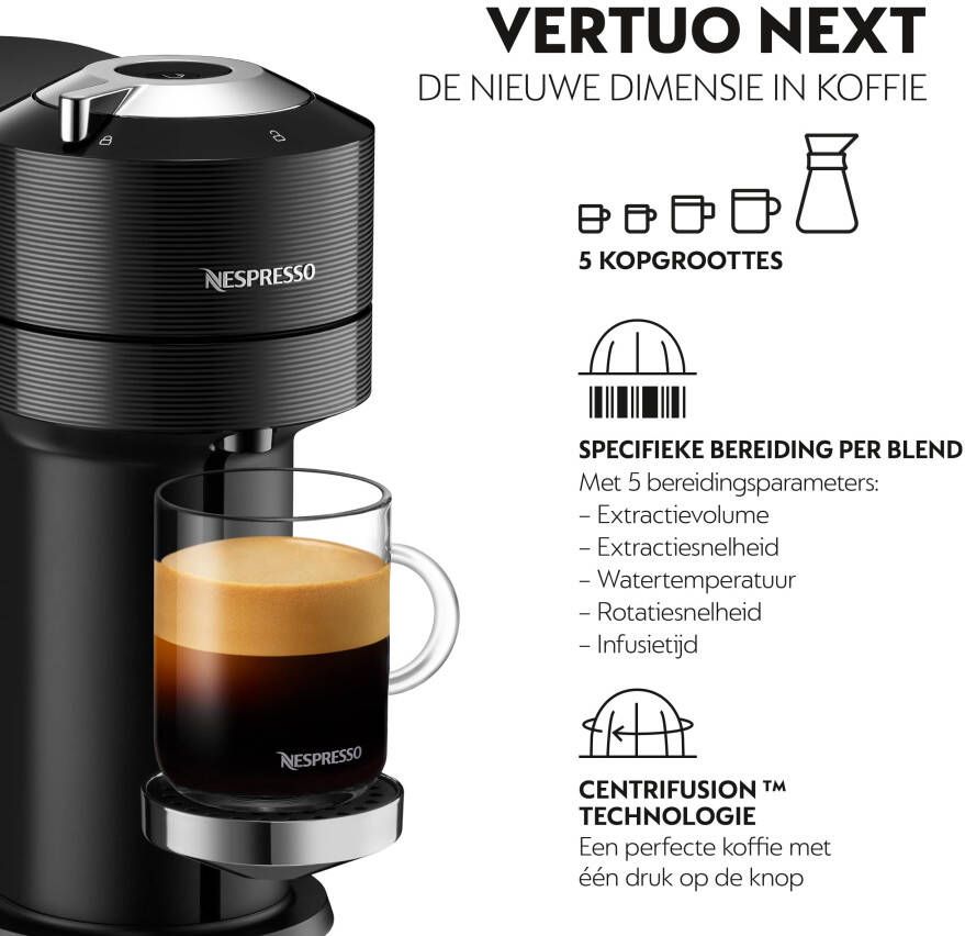 Krups Nespresso Vertuo Next Premium XN9108 Nespresso Zwart