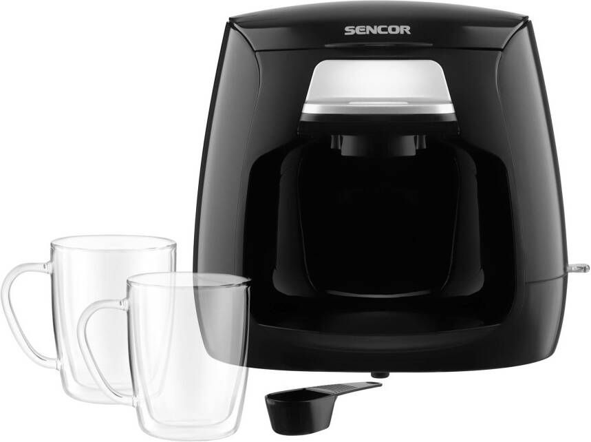 Sencor SCE 2100BK koffiezetapparaat inclusief twee dubbelwandige koffieglazen filterkoffie 0 3 liter zwart - Foto 2