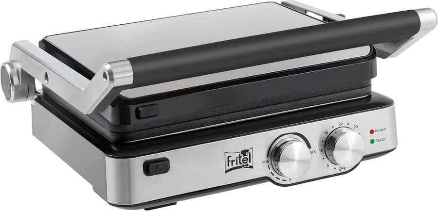 Fritel Grill GR 2285 Paninigrill Tosti-ijzer & BBQ in 1 Elektrische Grill 29x23 cm 2000W Uitneembare Platen 180° Openklapbaar - Foto 3