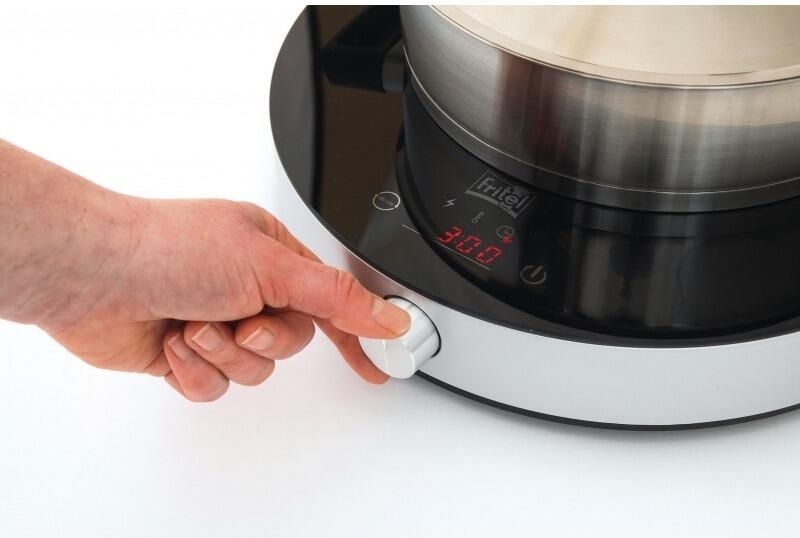 Fritel Inductiekookplaat IP 1266 Draagbare Kookplaat Kookoppervlak Inductie kooktoestel voor pannen van max. Ø 26cm + 2000W Zwart Zilver - Foto 2