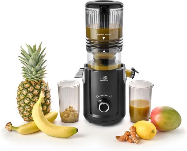 Fritel SJ 5330 Slow Juicer met Cold Press Functie – Sapcentrifuge voor Fruit & Groenten – Grote Vulopening 128 mm – Zwart - Foto 2