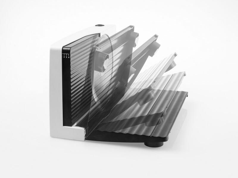 Fritel Broodsnijmachine SL 3070 Broodsnijder Broodmachine 0-15mm Ø 17cm 100W Gekarteld Mes Dichtklapbaar Wit - Foto 2