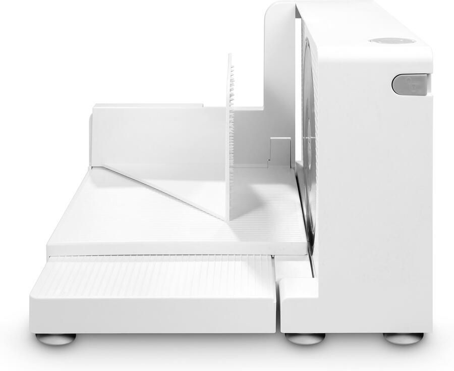 Fritel Snijmachine SL 3080 Allessnijder Broodsnijder Vleessnijder 0-20mm Ø 17cm 120W Gekarteld Mes Dichtklapbaar Wit