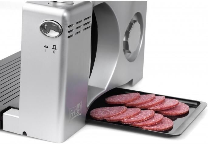 Fritel Snijmachine SL 3110 Broodsnijmachine met Gekarteld Mes Vlees- en Broodsnijder 0-15mm -Ø 17cm Dichtklapbaar Vleessnijmachine voor thuis elektrisch 100W - Foto 3