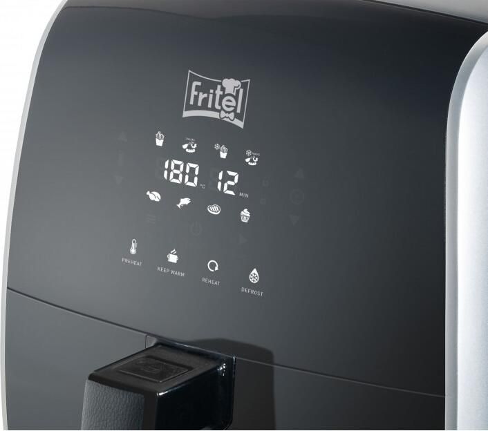 Fritel SnackTastic 5804 Airfryer Heteluchtfriteuse 3 2l 1450W Zwart Zilver Digitaal touchscreen 8 voorgeprogrammeerde functies Personaliseerbare functies 2-5 Personen - Foto 3