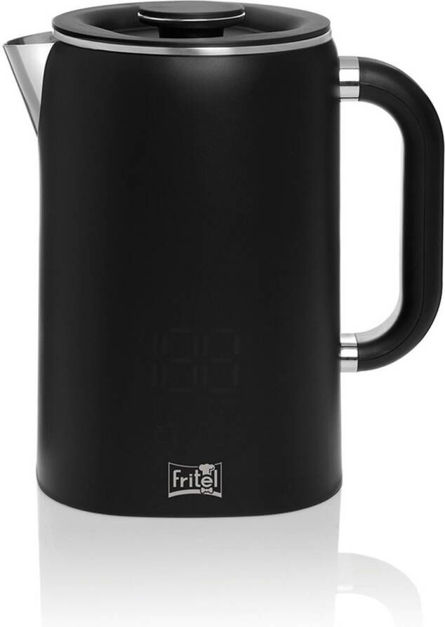 Fritel WK 2595 Waterkoker 1 7 liter- Heetwaterkoker Waterverwarmer Touch display Antislipvoet Keep-Warm functie Zwart mat 1500W