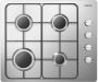 Inventum IKG6011RVS Inbouw gaskookplaat RVS Zwart - Thumbnail 1