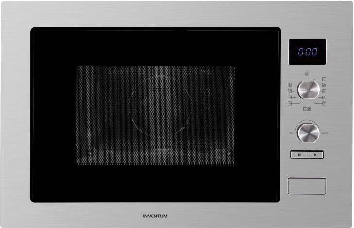 Inventum IMC6032F Inbouw combi-oven Hetelucht Magnetron Grill 32 liter 38 cm hoog Tot 220°C RVS Zwart