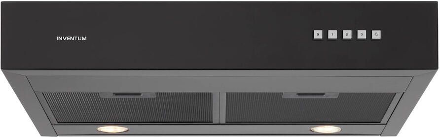 Inventum AKO6015ZWA onderbouw afzuigkap 60 cm Afzuigcapaciteit 350 m3 h Geschikt voor grote keuken 3 standen Ledspots Luchtafvoer en recirculatie Zwart - Foto 2