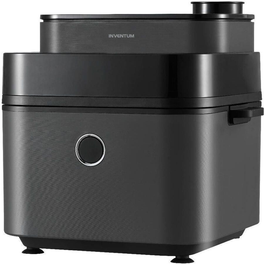 Inventum GF730HLDB Airfryer Hetelucht friteuse 7 3 liter Stoomfunctie Crispfunctie Kijkvenster 40 tot 200 graden Timer 1450 watt Zwart
