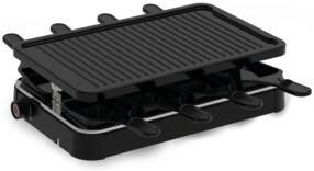 Inventum GR803B Gourmetset Raclette 8 persoons Grillplaat 8 pannetjes PFAS vrij Regelbare thermostaat 1200 watt Zwart - Foto 3