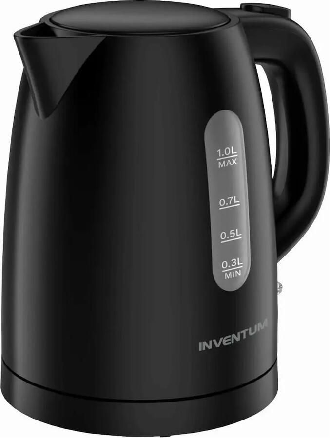 Inventum HW110B Kleine Waterkoker 1 L 2200 W Kalkfilter Zwart - Foto 1