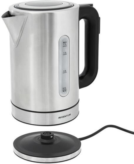 Inventum HW817D Waterkoker Inhoud 1 7 liter Roestvrijstaal Warmhoudfunctie Led-verlichting 2200 watt RVS Zwart - Foto 2