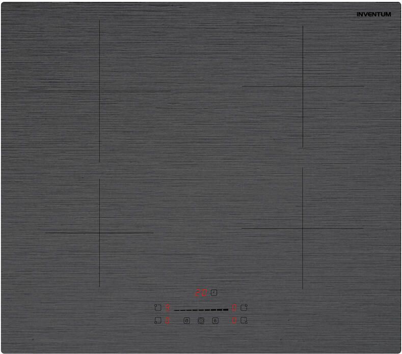 Inventum IKI6028MAT matte inbouw inductiekookplaat 1- of 2-fase 60 cm 4 kookzones Boost Timer Kinderslot Randloos Elektrische kookplaat 4 pits Mat Zwart