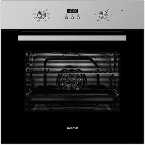 Inventum IOH6070RK Inbouw combi-oven Hetelucht Grill 65 liter 60 cm hoog Tot 250°C RVS Zwart