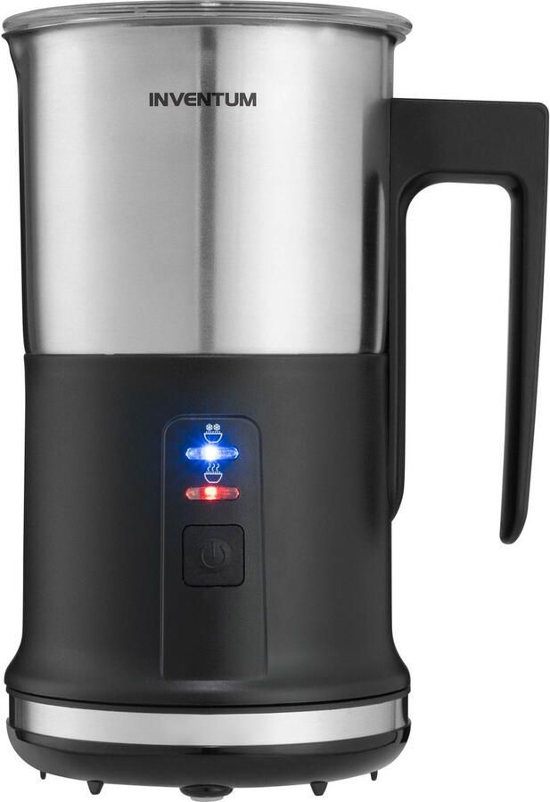 Inventum MK350 Elektrische melkopschuimer 115 240 ml Warm koud opschuimen Verwarmen PFAS vrij Antikleeflaag Moederdag Zwart RVS