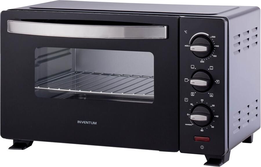 Inventum OV207B Vrijstaande heteluchtoven 20 liter 1350 watt 6 programma's Zwart
