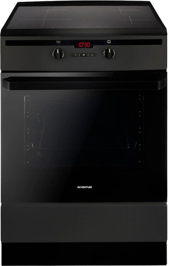 Inventum VFI5042ZWA Vrijstaand inductie fornuis Elektrische oven 4 kookzones 50 cm 65 liter Zwart