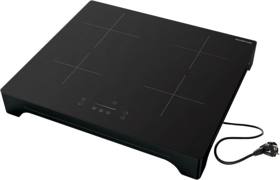 Inventum VKI6010ZWA inductie kookplaat 4 kookzones 59 cm 1-fase plug en play Boost Timer Kinderslot Tot 2600 W Vrijstaand Zwart