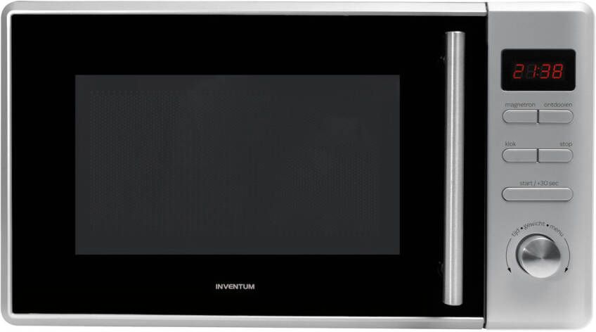 Inventum MN207S Vrijstaande solo-magnetron 20 liter 800 watt 8 kookprogramma's RVS Zwart - Foto 2
