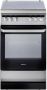 Inventum VFG5020GRVS Vrijstaand gasfornuis Elektrische oven 4 kookzones 50 cm 62 liter RVS Zwart - Thumbnail 2