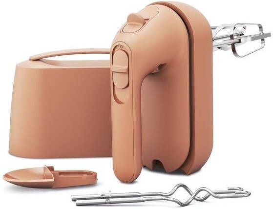 Kenwood Quickmix GO handmixer HMP40.000RD Roze Alles in één opbergsysteem Geïntegreerde maatlepel 350W 5 snelheden en slow start 30% gerecycled plastic [onderdeel GO collectie]