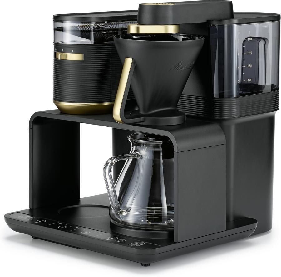 Melitta Koffiezetapparaat met bonenmaler EPOS 1024-04 1 l Zwart goudkleur 360° draaibare watertuit