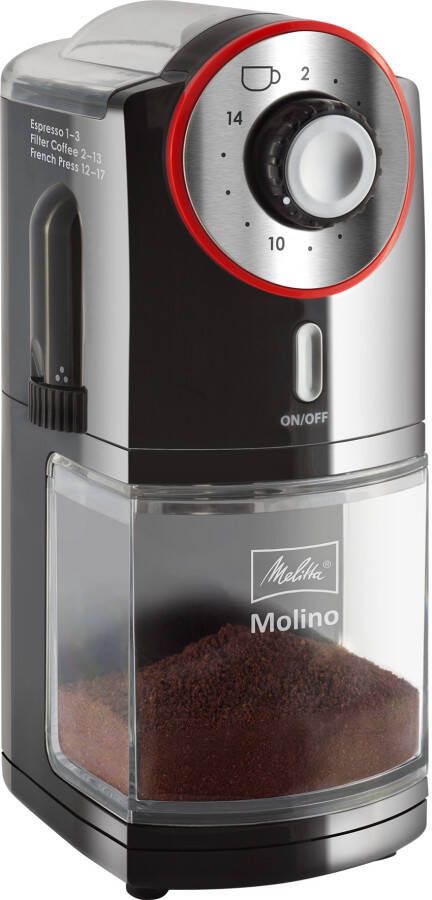 Melitta Molino Elektrische koffiemolen Zwart rood Inhoud 200g 100 W Automatische uitschakeling - Foto 3