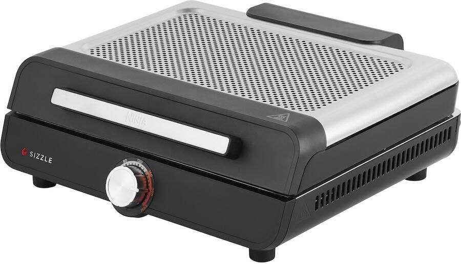 Ninja Sizzle Rookvrije Elektrische Grillplaat Verwisselbare Contactgrill en Plancha Bakplaat PFAS-Vrije Anti-Aanbaklaag tot 260 °C GR101EU