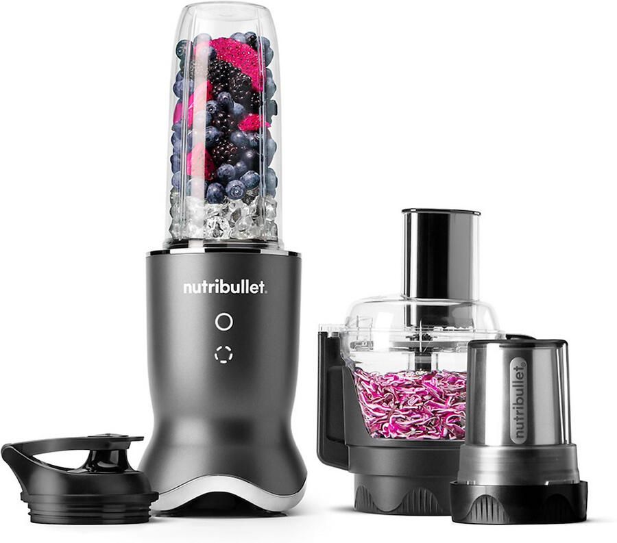 NutriBullet Ultra Plus+ Blender & Foodprocessor in 1 1200W Incl. Mixing Accessoires Incl. 900 ml Drinkbeker- Incl. To Go Deksel Malen Hakken Snijden en Raspen