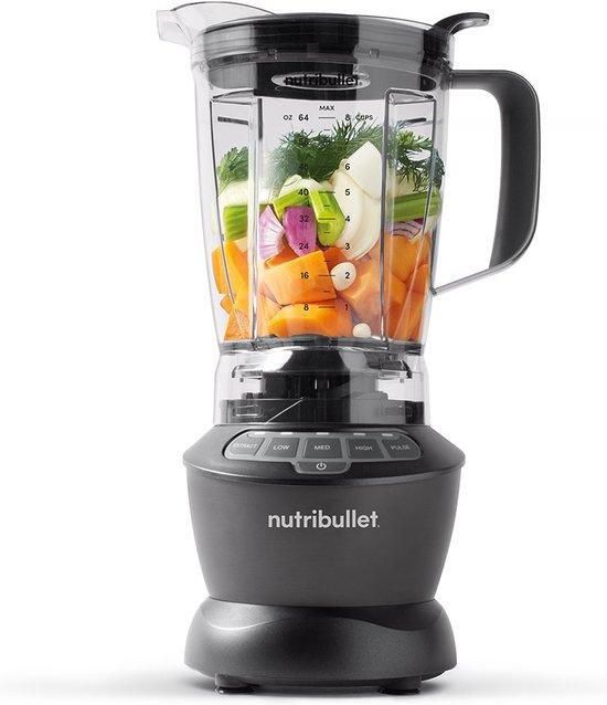 NutriBullet Combo Blender Voor warme & koude bereidingen Automatische Uitschakeling 1200W Power Blender Soepmaker 3 Drinkbekers en Pitcher Grijs