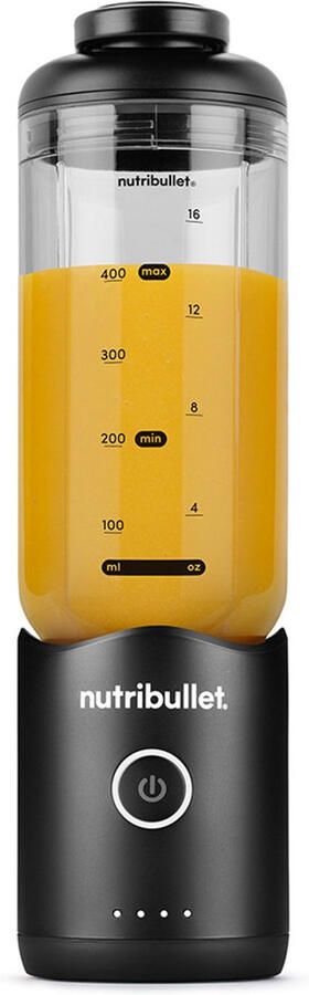 NutriBullet FLEX Portable Blender To Go Draagbare Blender Oplaadbare Blender 590 ml To Go Beker incl. Draaghengsel Zwart