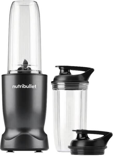 NutriBullet Turbo Blender Smoothie Maker 1000 Watt 6-delige Set 900 ml & 590 ml Drinkbeker 2 To-Go Deksels Grijs - Foto 2
