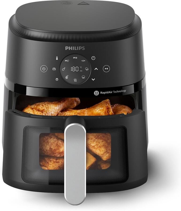 Philips Airfryer 2000 NA221 00 met 4.2L kijkvenster RapidAir technologie en 13 kookfuncties zwart zilver - Foto 13
