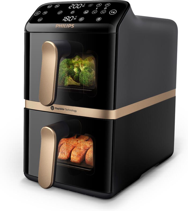 Philips 4000 series Dual-Stacked Dubbele Airfryer NA462 70 10L 6 programma's