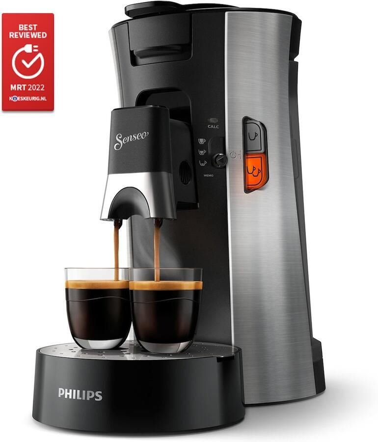 Philips Senseo Select Koffiepadmachine CSA250 10 Keuze uit 1 of 2 Kopjes Instelbare Intensiteit Automatische Uitschakeling Zwart - Foto 4