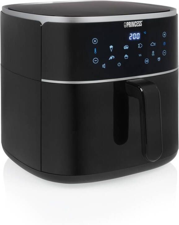 Princess Digitale Airfryer XXL 182254 8 liter Extra Groot PFAS vrij Heteluchtfriteuse Inclusief in hoogte verstelbaar Grillrack Digital Touchscreen 8 Automatische Programma's 1800W Zwart - Foto 6