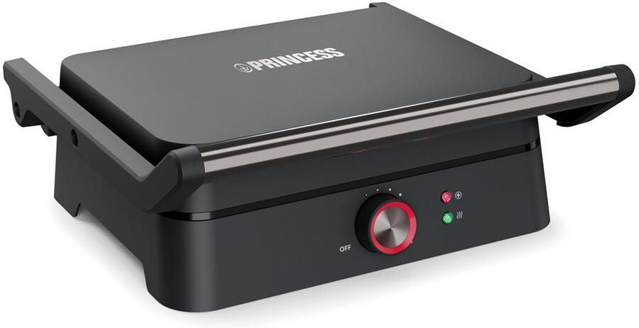 Princess Contactgrill tosti apparaat Grill 27 5x18cm 117502 1800W Uitklapbaar Uitneembare PFAS-vrije platen vaatwasserbestendig - Foto 2
