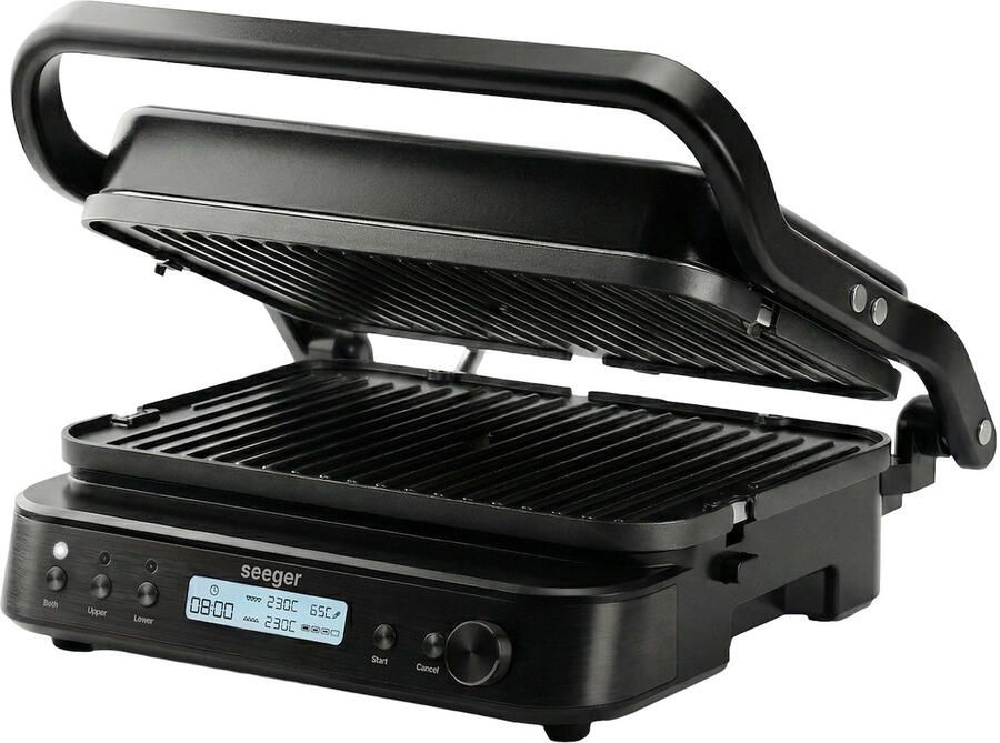 SEEGER MultiGrill XL 3-in-1 Contactgrill Tosti IJzer en Plancha PFAS-Vrije Uitneembare Platen met Digitale Thermometer Vaatwasserbestendig Paninigrill - Foto 2