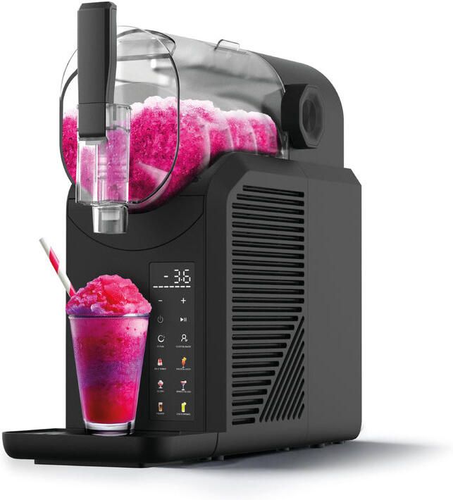 SEEGER SuperSlush Machine Geen IJs Nodig 7 Programma's Slush Puppy Maker Slushi Granita Frappé Milkshakes en meer Zelfreinigingsmodus Zwart
