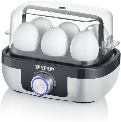Severin EK 3169 RVS eierkoker voor 6 eieren met pocheerfunctie - Foto 4