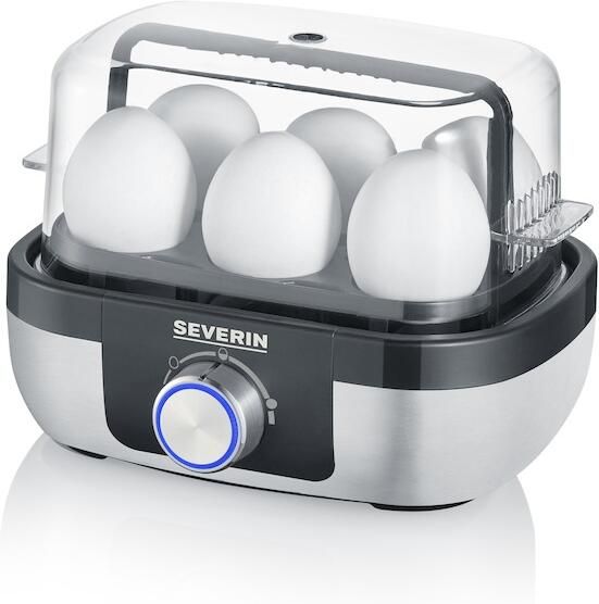 Severin EK 3169 Eierkoker – Voor 6 eieren – Pocheerinzet – Elektronische kooktijdregeling