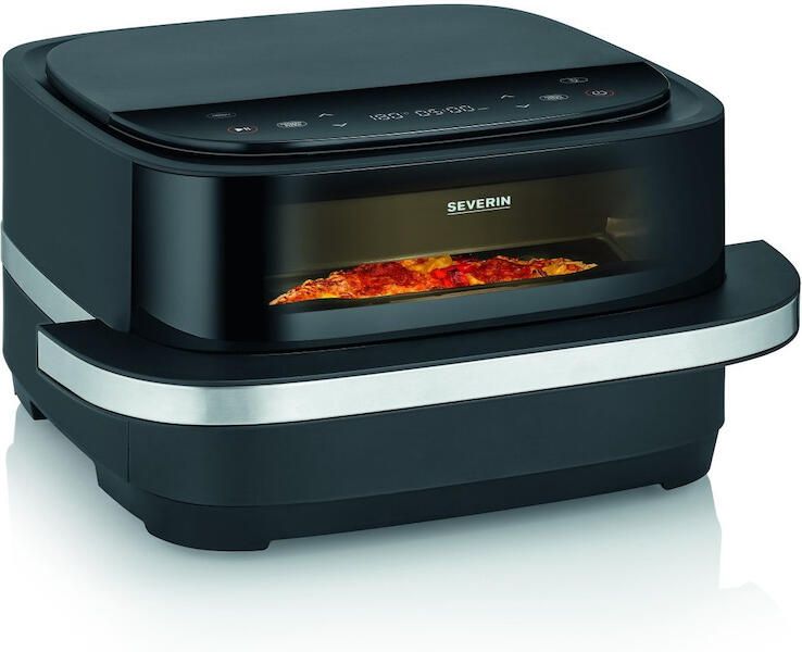 Severin FR 2464 FryLight “Pizza & More” Heteluchtfriteuse met pizzafunctie ca. 2100W ca. 4L pizzapan met een diameter van 25 4 cm - Foto 10