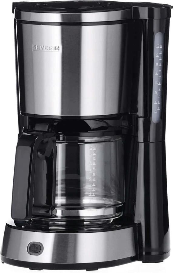 Severin KA 4823 Filterkoffiezetapparaat 1 25 l Gemalen koffie 1000 W Zwart Roestvrijstaal