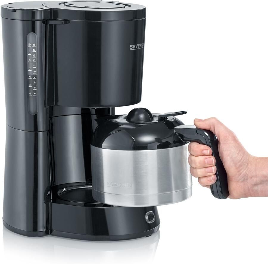 Severin KA 4835 Koffiezetapparaat met thermoskan zwart - Foto 2